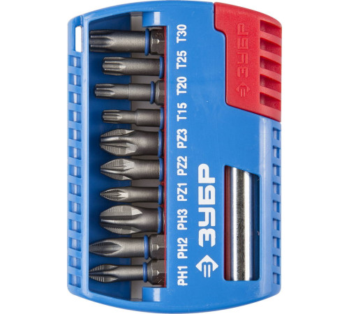 ЗУБР 11 шт, набор бит с магнитным адаптером (26051-H11) купить  в Сочи