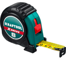 KRAFTOOL X-Drive, 8 м х 25 мм, рулетка (34122-08)