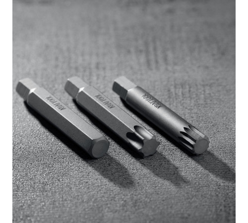 KRAFTOOL THS-42, 42 шт (HEX, TX, SPLINE) хвостовик 10 мм под квадрат 1/2″ набор специальных бит (26554) купить  в Сочи