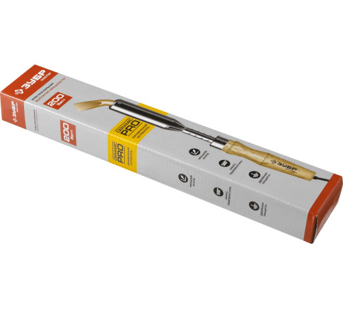 ЗУБР Ceramic PRO, 200 Вт, клин, высокомощный электропаяльник с деревянной рукояткой (55303-200) купить  в Сочи