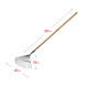 GRINDA GP-22R, 400 х 260 х 1500 мм, 22 круглых зубца, стальная рабочая часть, черенок из дерева высш. сорт, веерные грабли (39591) купить в Сочи