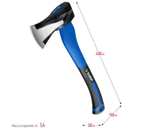 ЗУБР Ушастый, 1000/1400 г, 430 мм, топор-колун, Профессионал (20616-10) купить  в Сочи
