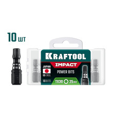 KRAFTOOL Impact TX 30, 25 мм, 10 шт, ударные биты (26195-30-25-S10)