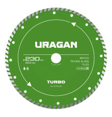 URAGAN TURBO 230 мм, диск алмазный отрезной сегментированный (36706-230)