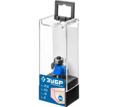 ЗУБР 31.8 x 14 мм, радиус 9.5 мм, фреза кромочная калевочная №2, Профессионал (28702-31.8) купить  в Сочи