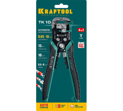 KRAFTOOL TK-10, 0.05 - 10 мм2, автоматический стриппер (22639) купить  в Сочи