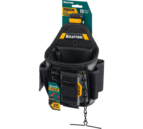 KRAFTOOL KP-13E с быстросъёмным креплением FastClip, 13 карманов и петель, 280 х 200 мм, поясная сумка (38772) купить в Сочи KRAFTOOL KP-13E с быстросъёмным креплением FastClip, 13 карманов и петель, 280 х 200 мм, поясная сумка (38772) купить в Сочи