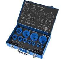 ЗУБР 11 шт, сталь Р6М5, (14,20,22,25,30.35,40.51.60,64,67), набор биметаллических коронок (29531-H11)
