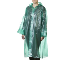 STAYER полиэтилен, зеленый, S-XL, 50 микрон, плащ-дождевик (11610)