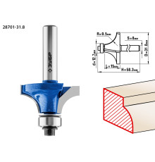 ЗУБР 31.8 x 15 мм, радиус 9.5 мм, фреза кромочная калевочная №1, Профессионал (28701-31.8)