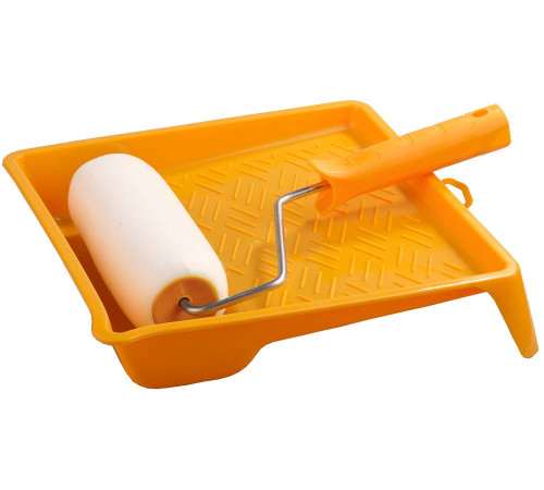 STAYER ПОРОЛОН, 46 х 180 мм, бюгель 6 мм, все виды ЛКМ, малярный валик в наборе с ванночкой (2-05438-18) купить  в Сочи