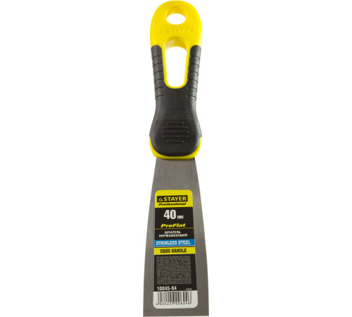 STAYER PROFlat, 40 мм, х-образное профилированное полотно, облегченная двухкомпонентная ручка, нержавеющий шпатель, Professional (10045-04) купить  в Сочи