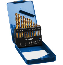 ЗУБР ТИТАН, 13 шт, (1.5-6.5 мм), сталь Р6М5, класс А, титановое покрытие, набор сверл по металлу, Профессионал (29615-H13)