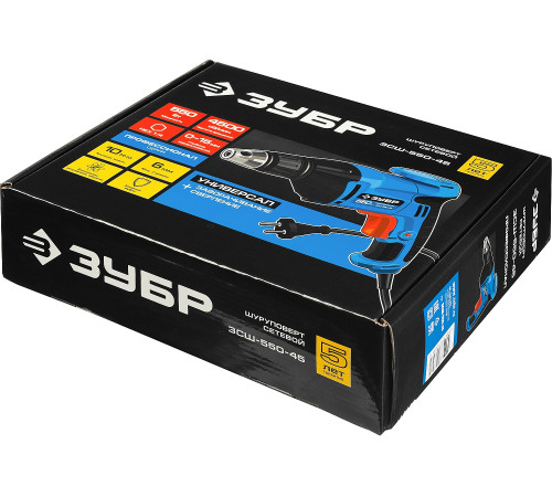 ЗУБР УНИВЕРСАЛ, 550 Вт, 10 Н·м, сетевой шуруповерт (ЗСШ-550-45) купить  в Сочи