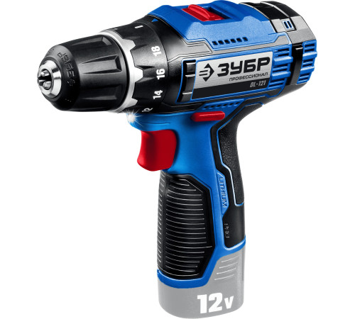 ЗУБР 12 В, 40 Н·м, без АКБ (тип Т7), дрель-шуруповерт, Профессионал (DL-121) купить  в Сочи
