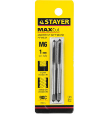 STAYER M6 х 1, 2 шт, комплект метчиков (28025-06-1.0-H2)