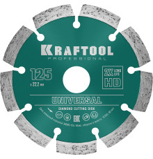 KRAFTOOL LASER-UNIVERSAL 125 мм (22.2 мм, 10х2.4мм), алмазный диск (36680-125)