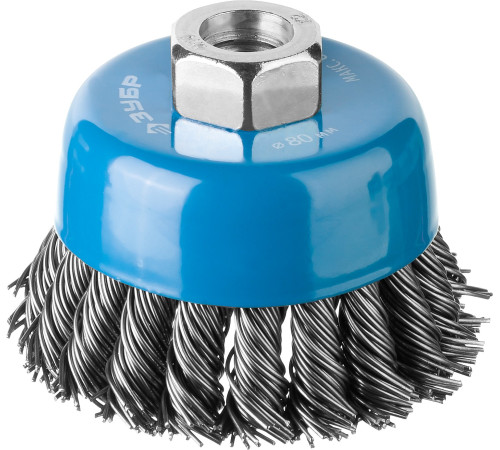 ЗУБР 80 мм, стальная проволока 0.8 мм, чашечная щетка-крацовка для УШМ, Профессионал (35277-080) купить  в Сочи