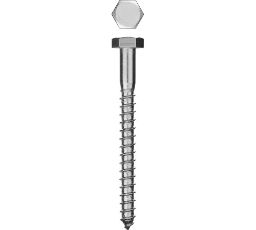 Шурупы ШДШ с шестигранной головкой (DIN 571), 100 х 10 мм, 25 шт, ЗУБР купить  в Сочи