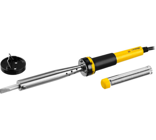 STAYER PROTerm, 100 Вт, клин, в наборе: припой + подставка, 2 К рукоятка, электропаяльник, Professional (55300-100) купить  в Сочи