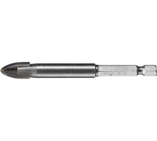 STAYER 12 мм, 4х кромка, HEX 1/4, Сверло по стеклу и кафелю (2985-12) купить  в Сочи