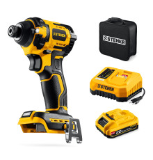 STEHER 20 В, 180 Н·м, 1 АКБ LMS (2 А·ч), бесщеточный ударный винтоверт, сумка (CSB-180-21)