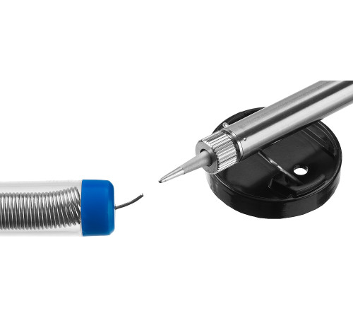 ЗУБР 40 Вт, в наборе: припой + подставка, 2к рукоятка, конус, керамический нагреватель, электропаяльник, Профессионал (55402-40) купить  в Сочи