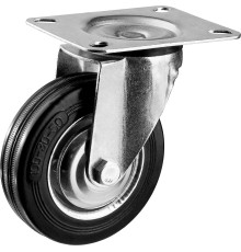 ЗУБР d 100 мм, г/п 70 кг, игольчатый подшипник, резина/металл, поворотное колесо, Профессионал (30936-100-S)