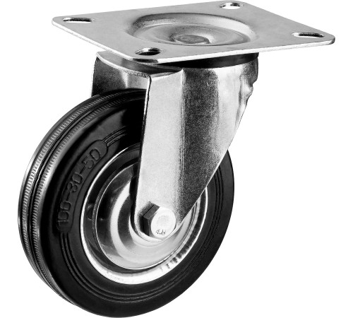 ЗУБР d 100 мм, г/п 70 кг, игольчатый подшипник, резина/металл, поворотное колесо, Профессионал (30936-100-S) купить  в Сочи