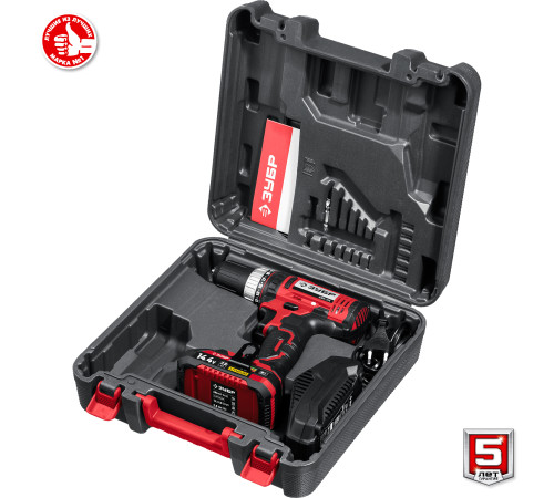 ЗУБР С1, 14.4 В, 35 Н·м, 1 АКБ (2 А·ч), дрель-шуруповерт, кейс (ДШЛ-145-21) купить  в Сочи