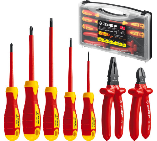 ЗУБР 7 предм., набор диэлектрического губцевого инструмента, Профессионал (2214-H7) купить  в Сочи