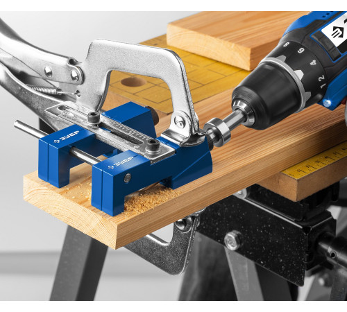 ЗУБР два отверстия, регулируемый кондуктор для глухих отверстий, Профессионал (30081) купить  в Сочи