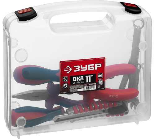 ЗУБР ОКА-11, 280 х 220 х 50 мм, (11″), кейс-органайзер (38102-11) купить  в Сочи