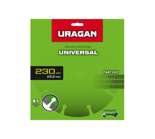 URAGAN UNIVERSAL 230 мм, диск алмазный отрезной сегментный (36705-230) купить в Сочи URAGAN UNIVERSAL 230 мм, диск алмазный отрезной сегментный (36705-230) купить в Сочи