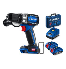 ЗУБР 20 В, 70 Н·м, 2 АКБ LMS (2 А·ч), бесщеточная дрель-шуруповерт, кейс, ПРОФЕССИОНАЛ (DB-70-22)