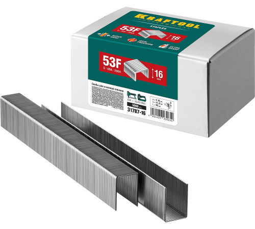 KRAFTOOL тип 20GA (53F/D/056) 16 мм, 5000 шт, скобы для степлера (31787-16) купить в Сочи KRAFTOOL тип 20GA (53F/D/056) 16 мм, 5000 шт, скобы для степлера (31787-16) купить в Сочи