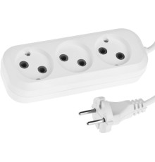 СИБИН У-20, ПВС, 2 х 0.75 мм2, 1300 Вт, 3 гн., 5 м, бытовой удлинитель (55031-5)