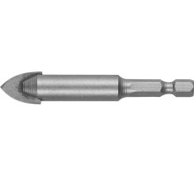 ЗУБР 14 мм, 2х кромка, HEX 1/4, Сверло по стеклу и кафелю (29840-14)
