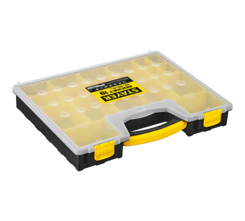 STAYER ROCKET-19, 420 x 330 x 50 мм, (16.5″), пластиковый органайзер с 19 съемными лотками (2-38032) купить  в Сочи