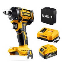 STEHER 20 В, 350 Н·м, 1 АКБ LMS (4 А·ч), бесщеточный ударный гайковерт, сумка (CWB-350-41)