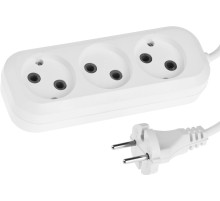 СИБИН У-20, ПВС, 2 х 0.75 мм2, 1300 Вт, 3 гн., 3 м, бытовой удлинитель (55031-3)