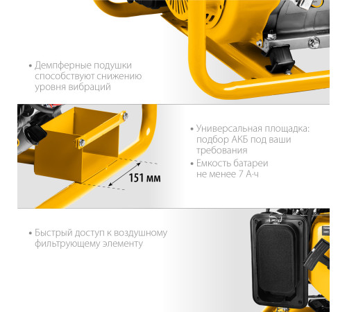 STEHER 3300 Вт, бензиновый генератор с электростартером (GS-4500E) купить  в Сочи