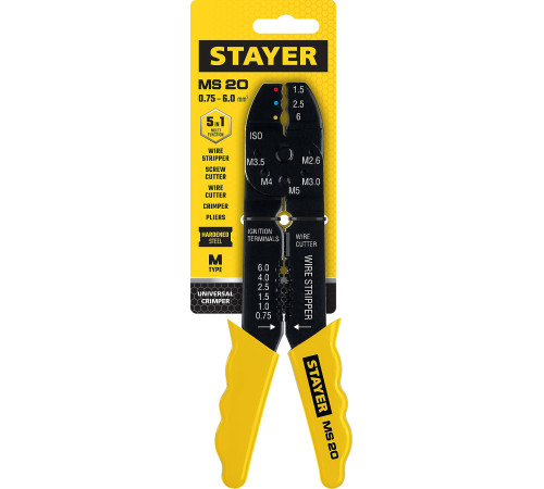 STAYER MS-20, 0.75 - 6 мм2, многофункциональный стриппер, Professional (2265-21) купить в Сочи STAYER MS-20, 0.75 - 6 мм2, многофункциональный стриппер, Professional (2265-21) купить в Сочи
