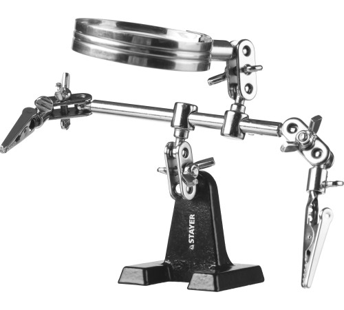 STAYER MAXTerm, увел. линза 2Х, держатель для пайки третья рука с лупой (55339) купить  в Сочи