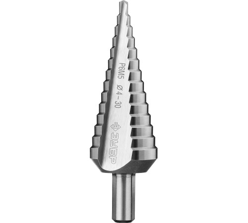 ЗУБР 4-30 мм, 14 ступеней, сталь Р6М5, ступенчатое сверло, Профессионал (29670-4-30-14) купить  в Сочи
