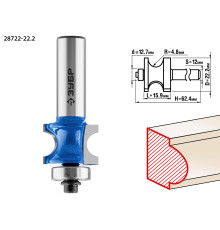 ЗУБР 22.2 x 25.4 мм, радиус 4.8 мм, фреза полустержневая с подшипником, Профессионал (28722-22.2)