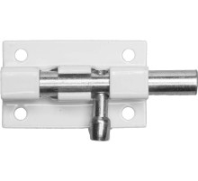 ШП-40 БЦ, для окон и мебели, 40 мм, цвет белый/цинк, накладная задвижка (37751-40)