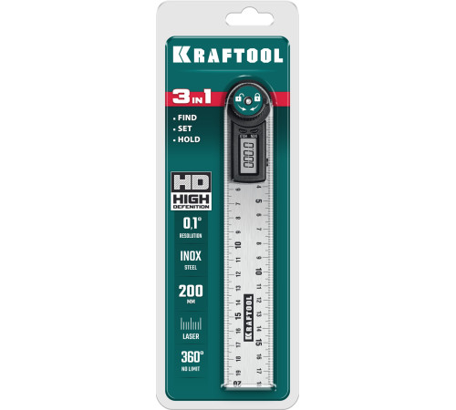 KRAFTOOL DPM-20 200 мм, Электронный транспортир-угломер (34682) купить в Сочи KRAFTOOL DPM-20 200 мм, Электронный транспортир-угломер (34682) купить в Сочи