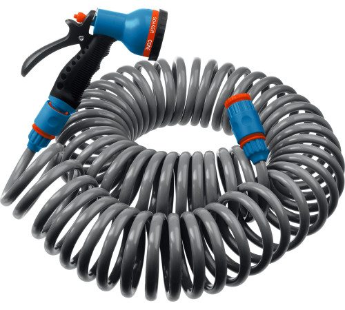 GRINDA спиральный шланг 3/8″ x 15 м, пистолет-распылитель, адаптеры, поливочный набор, PROLine (428495) купить  в Сочи