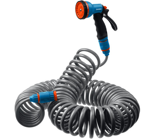 GRINDA спиральный шланг 3/8″ x 15 м, пистолет-распылитель, адаптеры, поливочный набор, PROLine (428495) купить  в Сочи